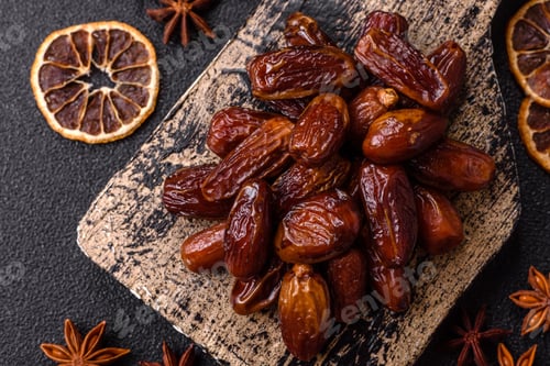 Preview: Dried tropical date fruit as an ingredient for fresh organic diet food
