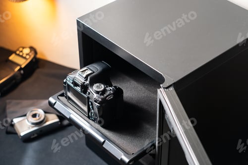 Preview: SLR Camera Stored in Electronic Safe