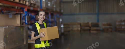 Preview: Warehouse worker working in warehouse storage.