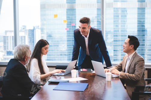 Preview: Group of Business People Diverse Brainstorm Meeting Concept, Working in the Office Concept