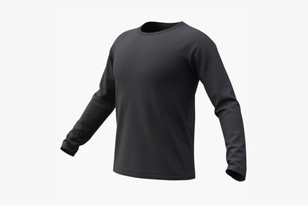 Preview: Black Raglan Long Sleeve T-Shirt