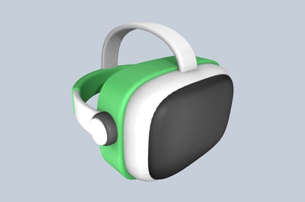 Preview: VR Headset Tech 3D Illustration