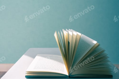 Preview: view of the book as back to school concept with copy space