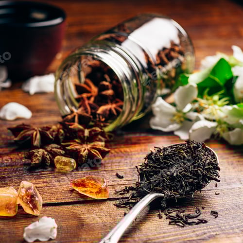 Preview: Tea with Flowers and Condiment.