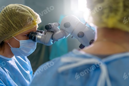 Preview: Blepharoplasty plastic surgery. Rejuvenation of the area around the eyes