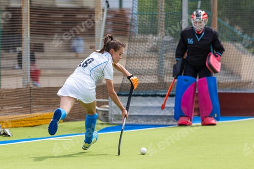 Preview: Young female forward hit the ball near the opponents net