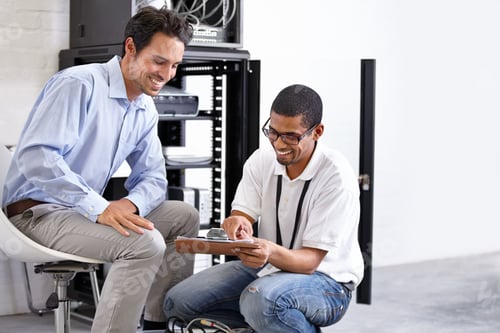 Preview: Never fear when the IT guy is near. A young IT specialist ready to fix a server.
