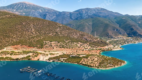 Preview: Aerial drone view of the Ionian Sea coast of Zakynthos, Greece