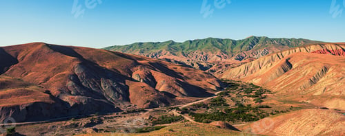 Preview: Amazing mountain landscape with a dirt road