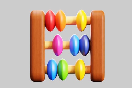 Preview: Wooden toy with eight colored ovals.