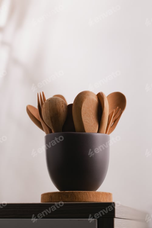 Preview: Wooden fork and spoon