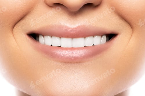 Preview: Beautiful female smile with a white teeth