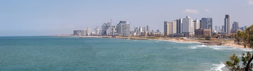 Preview: Panoramic view of a modern downtown city. Tel Aviv-Yafo, Israel