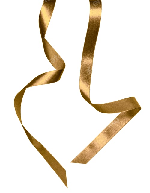 Preview: Shiny satin ribbon in brown color isolated on white background close up