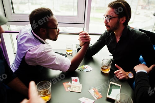 Preview: Multiethnic male bachelor mafia party