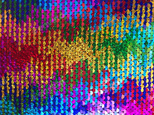 Preview: Rainbow coloured sequin sparkles, abstract sparkling background