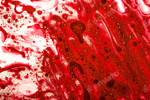 Preview: Top view of messy white surface with blood stains