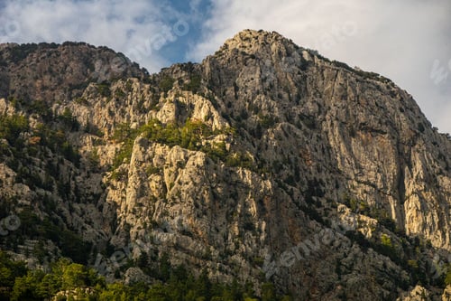 Preview: Scenic view of a rocky crag in Green Canyon of Antalya Province