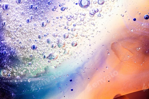 Preview: Oil bubbles abstract background