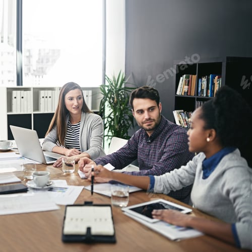 Preview: Leave it to the strategists. Cropped shot of a group of businesspeople meeting in the boardroom.