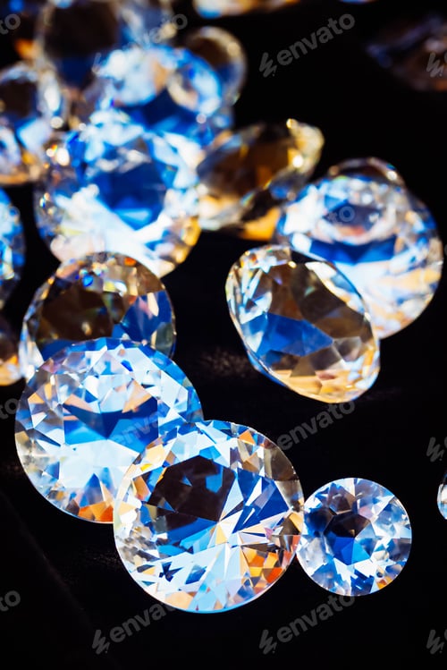 Preview: Diamonds on black