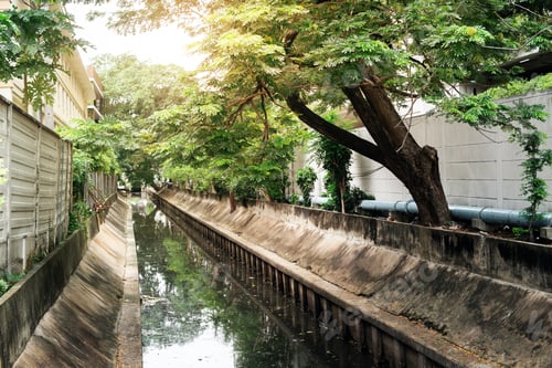 Preview: Bangkok landscape with water channel