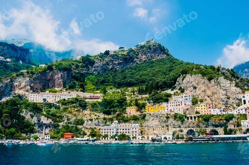 Preview: View from the sea of this picturesque Sorrento Italian Mediterranean city