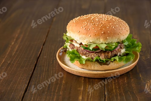 Preview: Vegetarian burger with bean patty