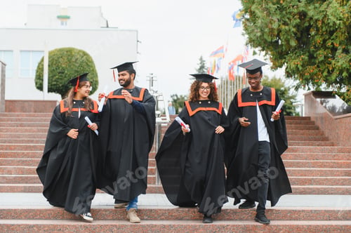 Preview: Diverse graduates celebrating academic success and achievement