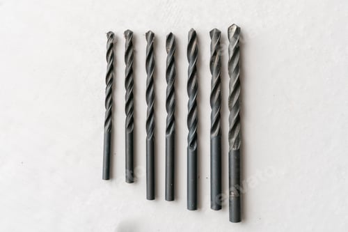 Preview: drill bits kit on the colordul surface isolated, equipment dor a repairman
