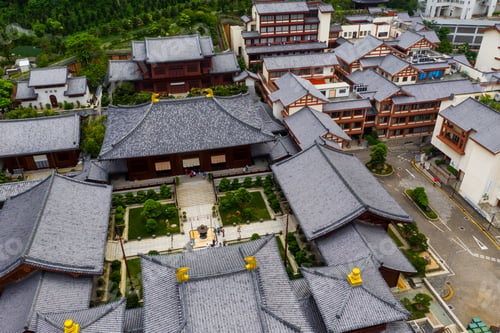Preview: Diamond Hill, Hong Kong 16 May 2019: Top view of Hong Kong chi lin nunnery