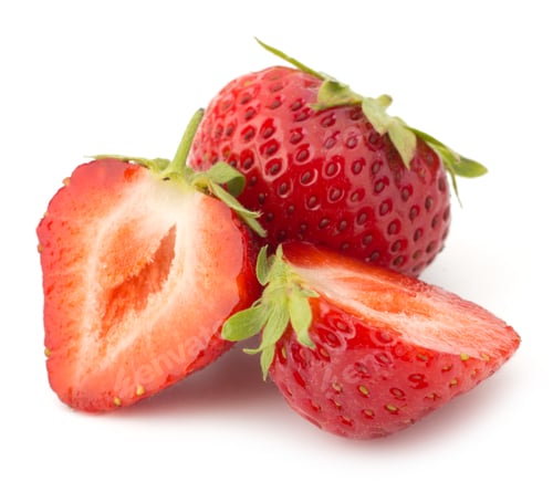 Vista previa: Garden strawberry isolated on white background