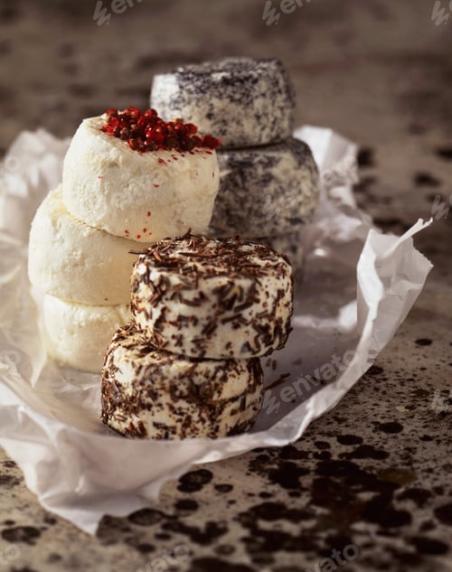 Preview: Selection of goats cheese, stacked