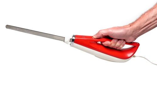 Preview: Electric kitchen knife isolated on white