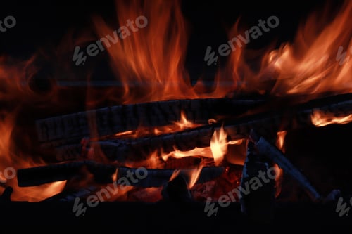Preview: Bonfire with beautiful flames