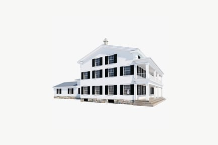 Preview: Two-story house with shutters and adjacent structures