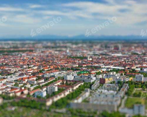 Preview: Aerial view of Munich. Munich, Bavaria, Germany