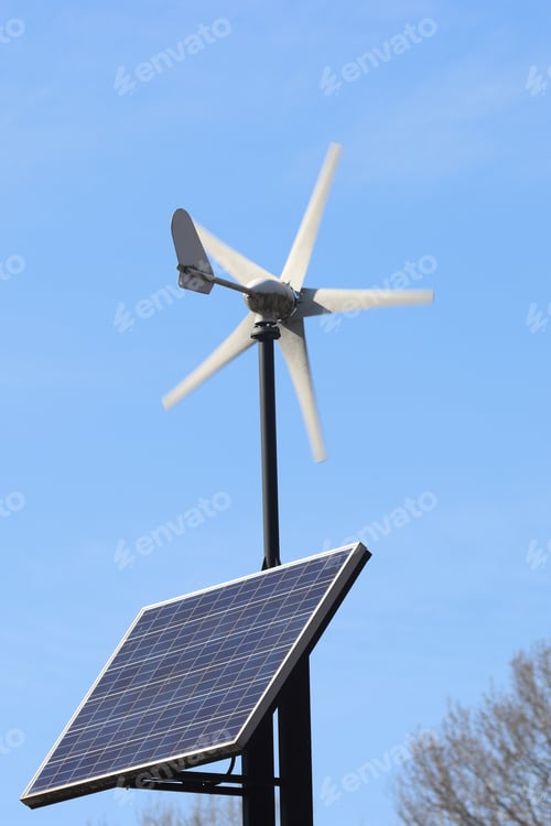 Preview: Vertical shot of a solar panel