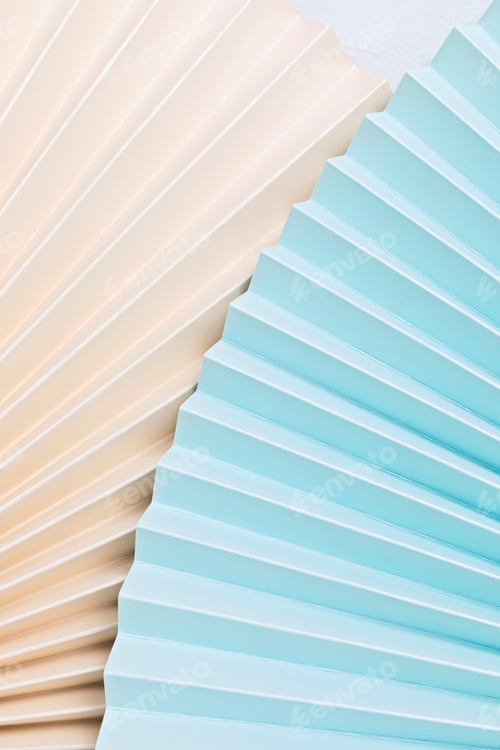 Preview: Abstract background with textured paper fans. Festive celebration backdrop