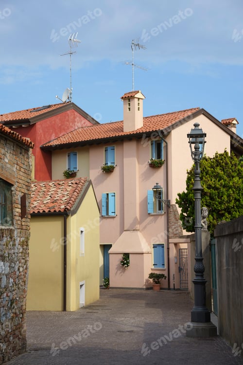 Preview: Typical houses of Caorle, in Venice province