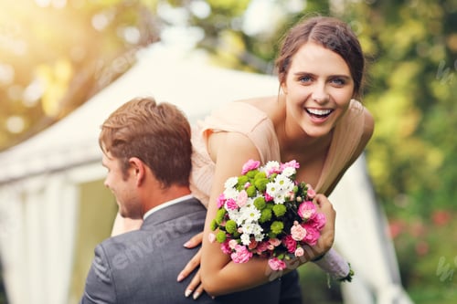 Preview: Beautiful wedding couple enjoying wedding