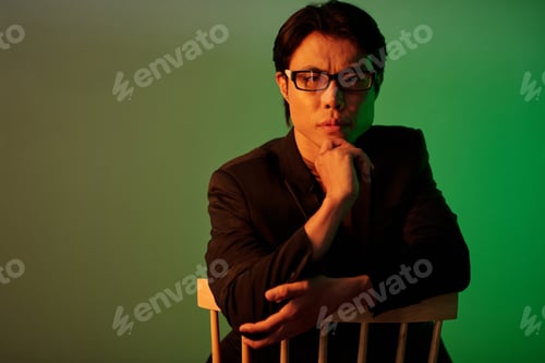 Preview: Frowning Serious Asian Man