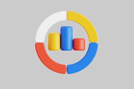 Preview: Colorful column bar chart symbol