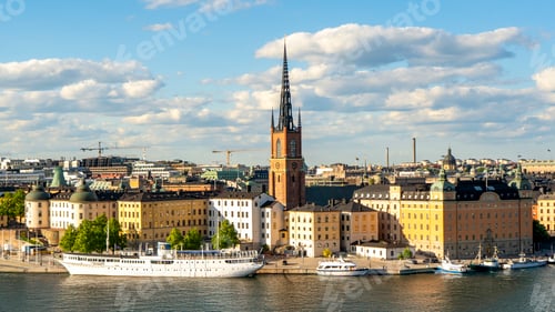Preview: Expansive urban panorama of central Stockholm