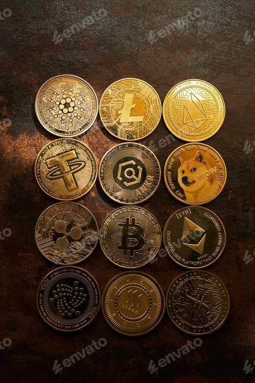 Preview: Variety of golden cryptocurrencies