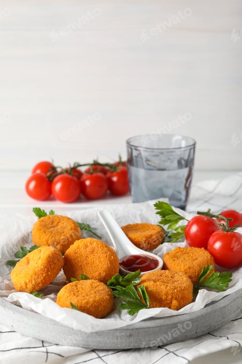 Preview: Fried mozzarella, tasty and delicious food, tasty fried food