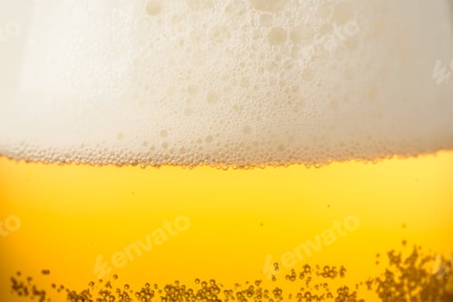 Preview: Glass of beer on white background