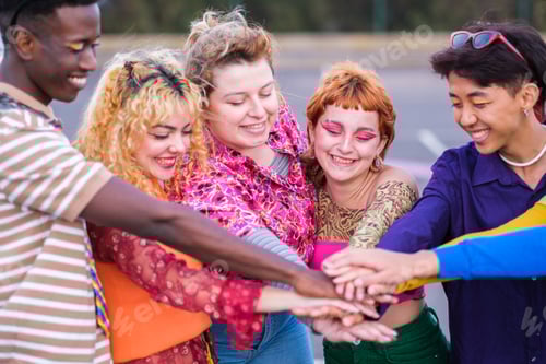 Preview: Diversity group smiling happy sharing lifestyle