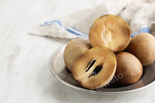 Preview: Buah Sawo or Sapodilla Fruit (Manilkara zapota).