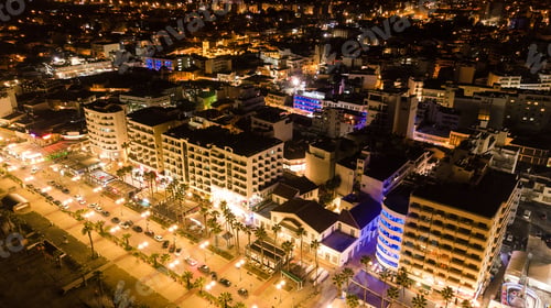 Preview: aerial view of hotels district in modern city, Cyprus